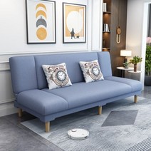 1.8m 리넨 3.5인용 쇼파 2인 가구단지 7평 15평 18평 오피스텔 원룸 좁은방 소파베드 좌식 3인 자취방 동거, 길이 1.2  라이트블루