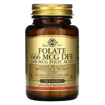 솔가 엽산 666mcg DFE 타블렛, 250개입, 4개