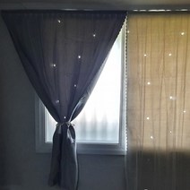 별 펀칭 붙이는 암막 커튼 아기방 복층 반창 그레이 여자 아이방 남자 호텔식 작은 창 안방 여름 아파트 거실 커텐 벨크로 오피스텔 수입 여아방 이중 짧은 포인트