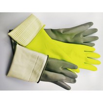 마미손 칼라 파스텔 고무장갑 그린 그레이 5켤레, 그린 대 - 5개