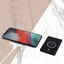 moncross 무선충전기 초슬림 핸드폰 휴대폰 충전기 무선충전패드 카드타잎 고속 멀티충전기, 블랙
