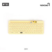 BT21 무선 키보드 캐릭터 노트북 치미 타타 쿠키 알제이 코야 슈키 망 귀여운 굿즈 디자인 편집 사무용 업무용 타자기 동그란 조약돌 리틀버디, BT21블루투스무선키보드 치미