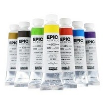 쉴드 에픽 아크릴물감 50ml 낱색 헤비바디, 662 Fluorescent Orange