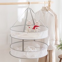 원터치 접이식 빨래망 1단 2단 미니건조대 빨래건조망 빨래건조대 빨래걸이 속옷빨래망 양말빨래망 그물망, 빨래 건조망 2단
