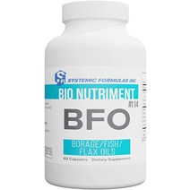 Systemic Formulas BFO - 보리지/아마추어/피쉬 오일 60포뮬러 114. 고유하고 천연 고효능 오메가3 DHA EPA 오메가 6 필수
