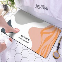 홈다움 빨아쓰는 말랑이 규조토 모던락 디자인 발매트 40 x 60 cm, 물길
