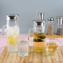 티도요 내열유리물병 손잡이 물병 워터저그 홈카페, 3.티도요 내열유리물병 1200ml