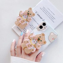 다온샵 대왕 곰인형 3단 그립톡, 왕곰인형