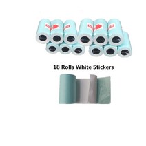 포켓포토 미니프린터 인화지 포토용지 Peripage Inkless 미니 포켓 포토 프린터 휴대 전화 작은 손바닥 크기의 블루투스 휴대용 무선 그림 홈 오피스, [02] Printer add 6 rolls