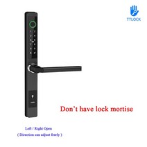 지문인식 무타공 도어락 TTLock APP 원격 제어 방수 스마트 지문 비밀 번호 잠금 야외 푸시 슬라이딩 도어, [14] Silver A 300x22