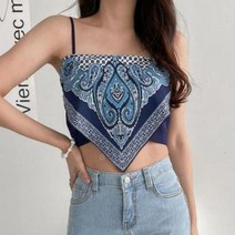 바보사랑 여자 페이즐리 스카프 끈나시 스판 원피스.옷자락(무료배송)