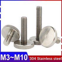 GB835 플랫 헤드 핸들 엄지 나사 304 스테인레스 스틸 널링 큰 머리 라운드 조정 볼트 광고 네일 M3M4M5M6M, 01 M3  (5Pcs)_04 12mm