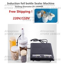 업소용실링기 휴대용 전자기 유도 알루미늄 호일 씰링 기계 플라스틱 병 직경 20-100mm 컵 캡 항아리 셀, 미국 플러그_110V