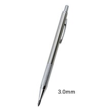 금속 기계식 연필 2B 아트 드로잉 자동 풀 스테인리스 스틸 펜홀더 구리 코어 펜 0.3mm ~ 3.0mm, [14] 1Pc 3.0mm C