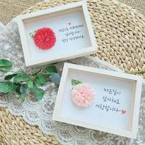 아임유어조이 카네이션 캘리그라피액자, 빨강
