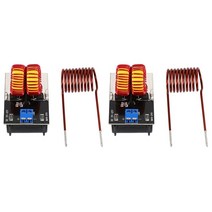 고주파가열기 고주파용접기 ZVS 인덕션 가열 전원 공급 장치 드라이버 보드 모듈 + 코일 2 개 5V-12V, 01 black