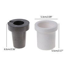 전기용광로 소형 용해로 도가니 도구 2pcs 300g 흑연 석영 용융 도가니 금은 주조, 7hh1109447