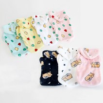 (강아지)수면 밍크털 잠옷 짱구도형 잠자는 시바 후드티 수면 잠옷 주인과 커플잠옷, (강)짱구-화이트