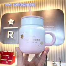 STARBUCKS 스타벅스 벚꽃 글라스 텀블러 투명 핑크 보온컵, 26