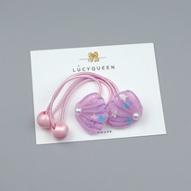 진주 조개 방울머리끈(1쌍) 5color 유아 여아머리끈
