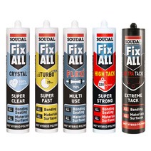 SOUDAL Fix ALL 수달 픽스올 플렉시 하이텍 터보 크리스탈 실리콘 강력접착제 290ML, TURBO(빠른접착)