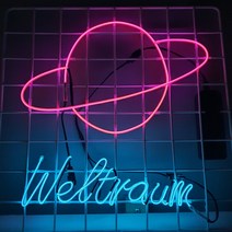 몽환적인 행성 레터링 네온사인 NEON 집들이선물 홈바꾸미기 인테리어소품 무드등, 주황