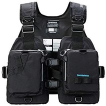 시마노(SHIMANO) 라이트 초경량 낚시 조끼 프로팅베스트 VF-068 T, 블랙