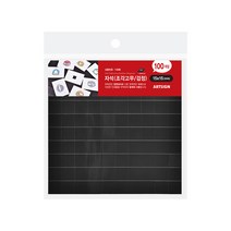 1308 고무자석 검정 15x15 100개입, 단품
