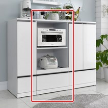 아트 1200 광파오븐렌지대 밥솥수납장, UV하이그로시 화이트