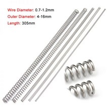 인장스프링 스텐인장스프링 금형 1/2/305 PCS 0.7mm Y 형 압축 스프링 장압 와이어 직경 0.8/1/1/304. 2mm 스테인레스 스틸 사용자 정의 가능, 10 Pcs, 0.7x5x305mm