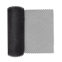 개비온 담장 철망 옹벽 40x300cm 플라스틱 치킨 와이어 울타리 메쉬 육각 펜싱 용, 검은색