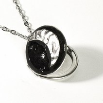 사진목걸이 HummingBird 108 Black night & Moon 25mm 인생아이템 로켓 빈티지 목걸이 각인전사