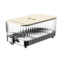 GHSHOP 마개가 있는 음료 디스펜서 5.3L 밀봉 뚜껑 티용 냉 음료 용기, 32cmx17cmx13.5cm, ABS, 도금
