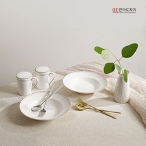 한국도자기 네오골드 파스타볼세트 10p 포크 스푼 포함, 실버