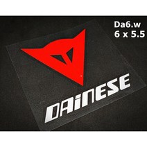 다이네즈 Dainese 오토바이 반사 데칼 스티커, Da6_Red/White