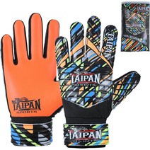 Taipan Sports 축구 골키퍼 장갑 어린이 청소년 및 성인용 4mm 라텍스 손가락 보호 강력한 그립 손바닥과, 02 주황색._03 4