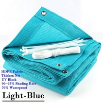 맞춤형 두꺼운 HDPE 차양 그물 정원 퍼걸러 태양 가리개 자외선 방지 그늘 패브릭 자동차 천막 야외 음영 항해 그늘막, Light Blue+1x3m