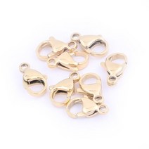 30pcs 랍스터 걸쇠 스테인레스 스틸 로즈 골드 도금 10x5mm 12x7mm 목걸이 팔찌 용 후크 걸쇠 diy 보석 결과 만들기