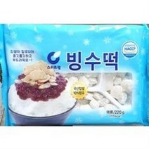 토핑 빙수떡 스위트웰 220g X4개 팥빙수 빙수 재료, 3세트
