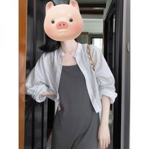 여성 데일리 캐주얼 원피스 스트라이프 남방 투피스 봄여름 프렌치 레이어드 코디 세트