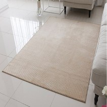 더크린 와플 극세사 카페트 러그 베이지100X150