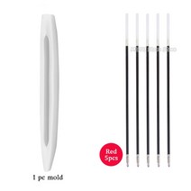 레진아트 재료 키링 키트 투명 펜 실리콘 몰드 세트 DIY 볼펜 에폭시 수지 쥬얼리 캐스팅, Red5 Type 2