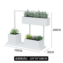 철제 플랜트 박스 정리대 인테리어 식물 다이 화분 거실 선반, 화이트스타일A120x35x100cm