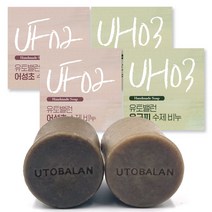 유토밸런 어성초 2p + 유근피 2p 수제비누 세트, 1세트