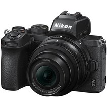 nikon z50 + z dx 16-50mm + z dx 50-250mm 미러리스 카메라 키트(209포인트 하이브리드 af 고속 이미지 처리 4k uhd 영화 고해상도 lcd 모니, z50 + 16-50mm 렌즈