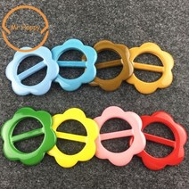 [케이로] 338297 10 개/몫 컬러 꽃 수지 벨트 버클 티셔츠 드레스 스카프 장식 의류 가방, 25mm, mix color