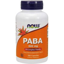 PABA 500mg 100 Capsules (Pack of 2) null, 100캡슐, 2개