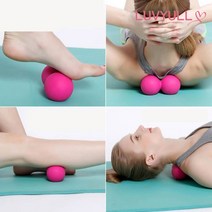 승모근 싱글 땅콩 마사지볼 안마 롤링 맛사지 볼 사용법 올리브영, 1.땅콩마사지볼, 핑크