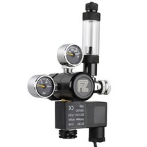 fzone 수족관 co2 레귤레이터 cga320w21.8 실린더용 버블 카운터 및 체크 밸브가 있는 ac 솔레노이드 미니 듀얼 게이지 디스플레이, 유럽용 w21.8, 1-협력사, fz0104