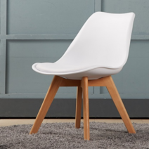 고급원목의자 카페 심플 슬림 의자, 심플 고급원목에펠의자 화이트